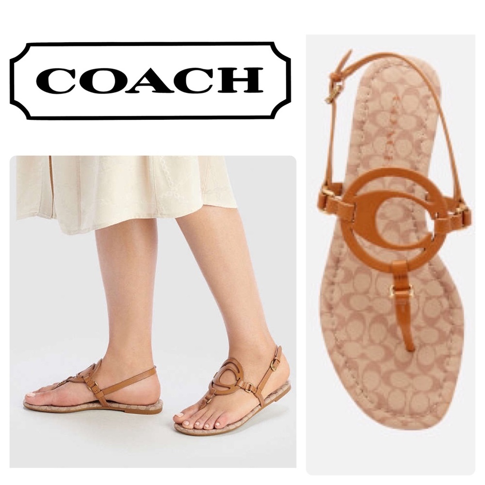 Coach Jeri Leather Sandals